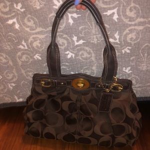 Brown Coach Shoulder Bag